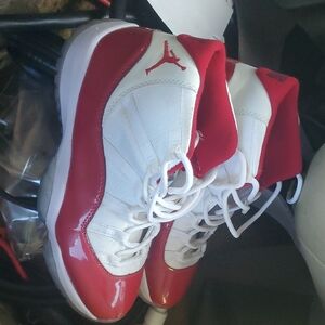 Air Jordan Red and White Sneakers